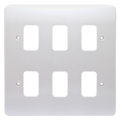 Picture of 6 Gang Front Plate White