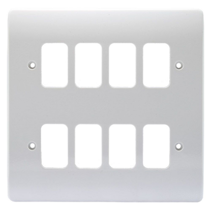 Picture of 8 Gang Front Plate White