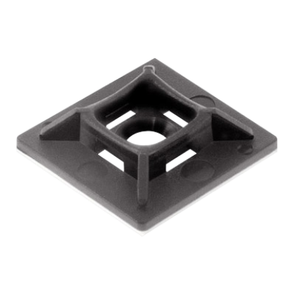 Picture of 2-Way Cable Tie Base (Black) - 3.6mm Cable