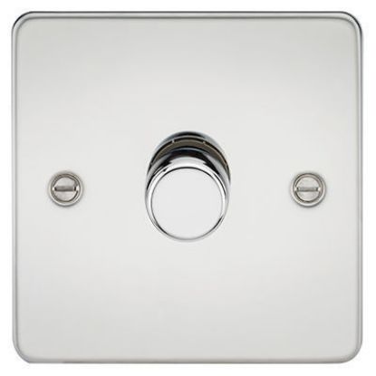 Picture of Flat Plate 1G 2 Way 10-200W (5-150W LED) Trailing Edge Dimmer - Polished Chrome