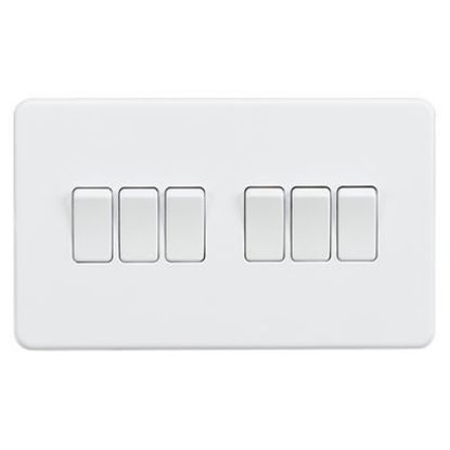 Picture of Screwless 10AX 6G 2-Way Switch - Matt White
