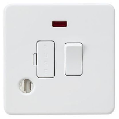 Picture of 13A Switched Fused Spur with Neon and Flex Outlet - Matt White