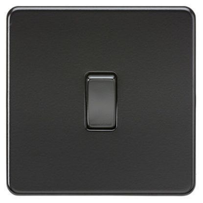 Picture of Screwless 10AX Intermediate Switch - Matt Black