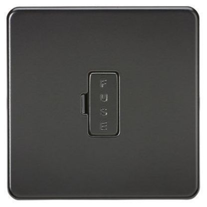 Picture of Screwless 13A Fused Spur Unit - Matt Black