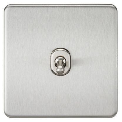 Picture of Screwless 10AX 1G 2-Way Toggle Switch - Brushed Chrome