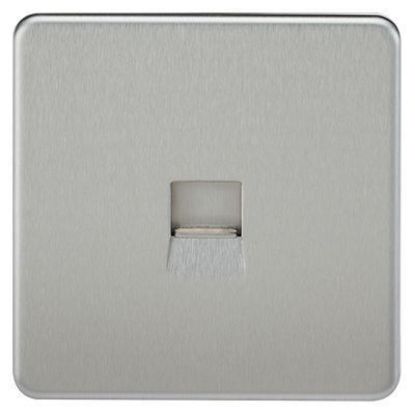 Picture of Screwless Telephone Master Socket - Brushed Chrome