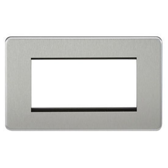 Picture of Screwless 4G Modular Faceplate - Brushed Chrome