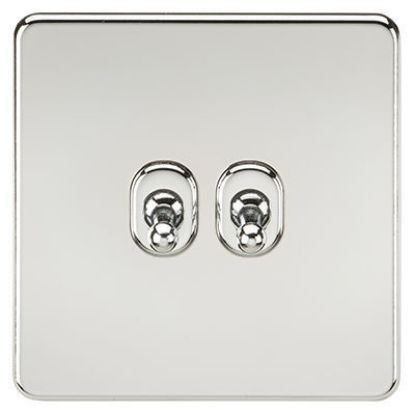 Picture of Screwless 10AX 2G 2-Way Toggle Switch - Polished Chrome