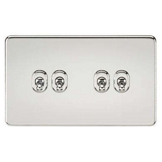 Picture of Screwless 10AX 4G 2-Way Toggle Switch - Polished Chrome
