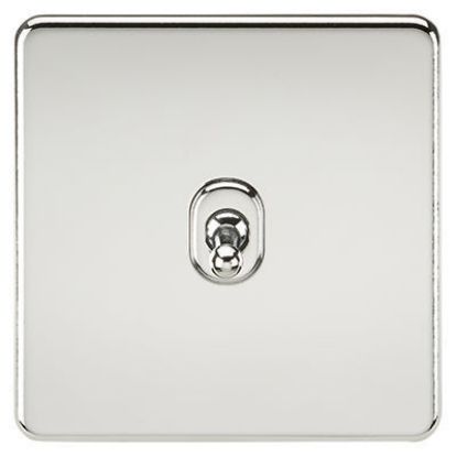 Picture of Screwless 10AX 1G Intermediate Toggle Switch - Polished Chrome