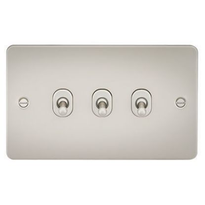 Picture of Flat Plate 10AX 3G 2-Way Toggle Switch - Pearl