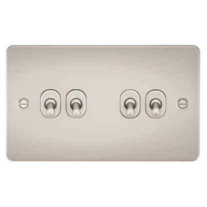 Picture of Flat Plate 10AX 4G 2-Way Toggle Switch - Pearl