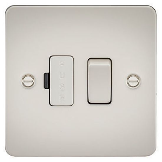 Picture of Flat Plate 13A Switched Fused Spur Unit - Pearl