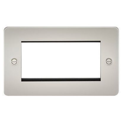 Picture of Flat Plate 4G Modular Faceplate - Pearl