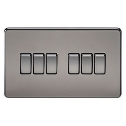 Picture of Screwless 10AX 6G 2-Way Switch - Black Nickel
