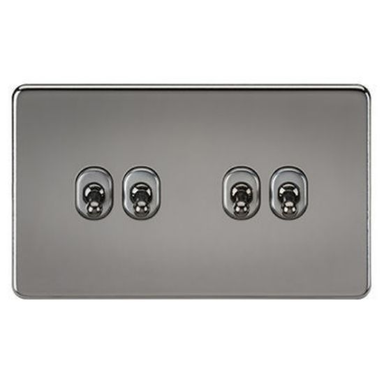 Picture of Screwless 10AX 4G 2-Way Toggle Switch - Black Nickel