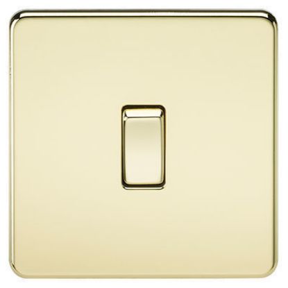 Picture of Screwless 10AX 1G 2-Way Switch - Polished Brass