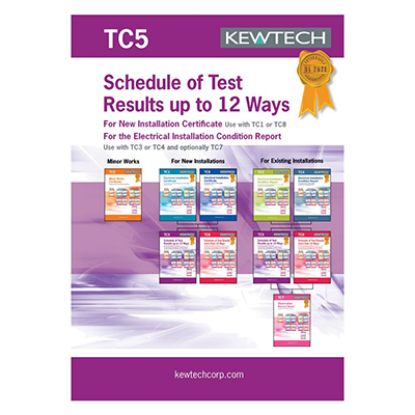 Picture of TC5 Schedule of Test Results 12 Ways