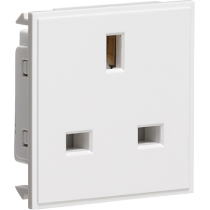 Picture of 1 Gang 13A Unswitched Socket Module, White