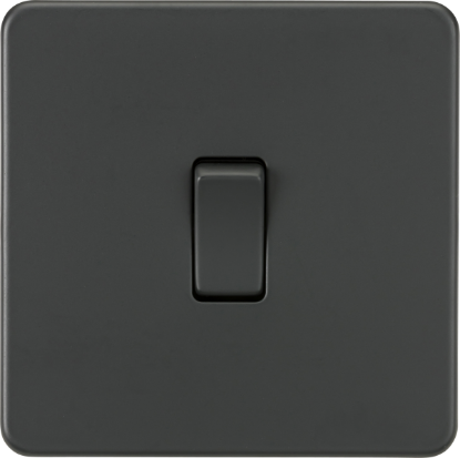 Picture of Screwless 10AX 1G 2-Way Switch - Anthracite